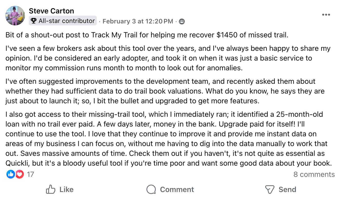 mortgage broker find missing trail